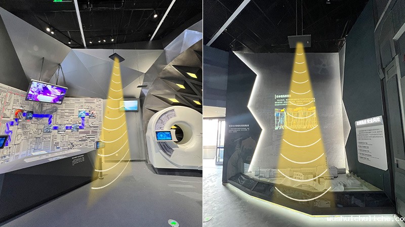 展厅定向音箱,吊顶安装示意图